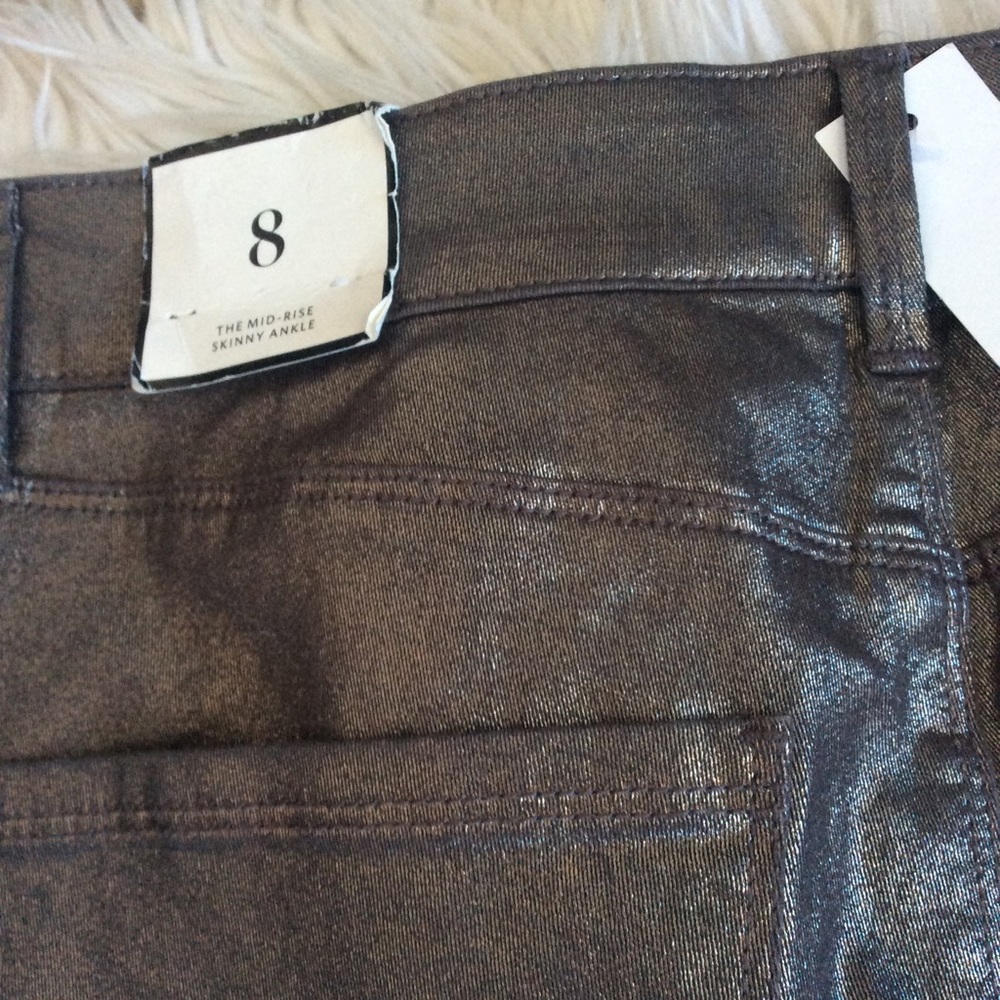 NWOT Metallic Skinny Jeans - Picture 8 of 9